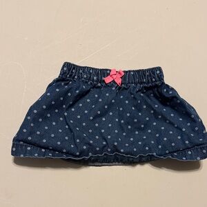 Carter's Blue Denim Skirt with White Dots